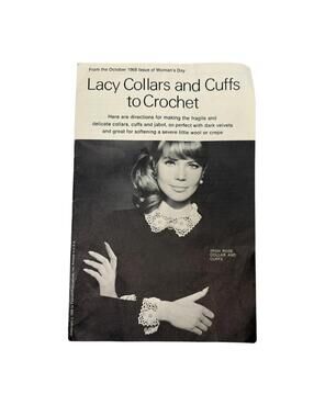 Vintage 1968 Crochet Collar pattern Instructions from Woman's Day magazine.